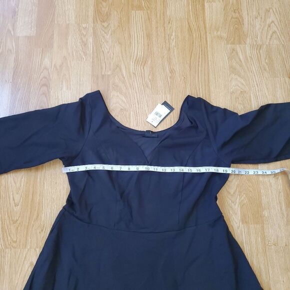 ✨ CITY CHIC ✨ NEW! Classic Fit-and-Flare Dress - [Size 16, Black] - Picture 10 of 13